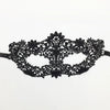 Elegant black lace half face mask for masquerade and costume parties