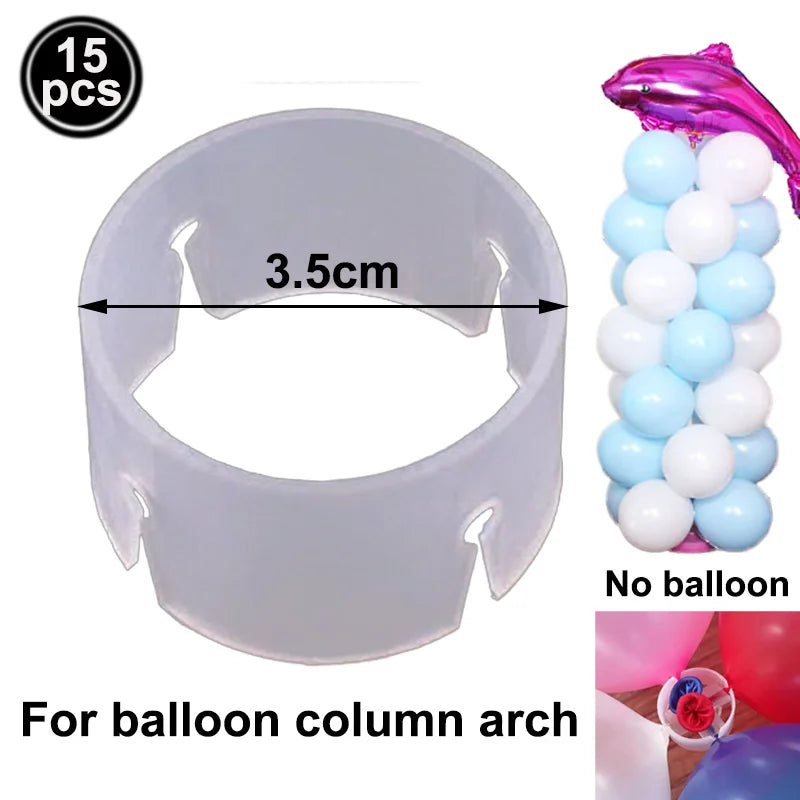 Clear plastic ring stand for balloon column arch decoration