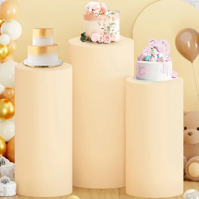 Spandex Cylinder Stand Covers for Weddings and Events
