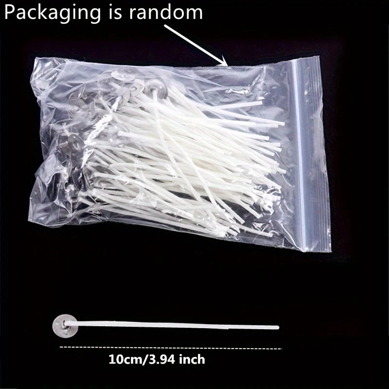 Smokeless Candle Wicks for Soy Wax and Pillar Candles (100-Pack)