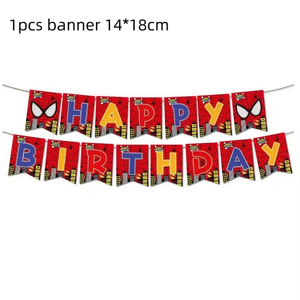 Superhero Birthday Party Tableware and Decoration Kit