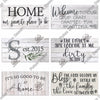 Personalized Wooden Family Sign for Home Wall Décor