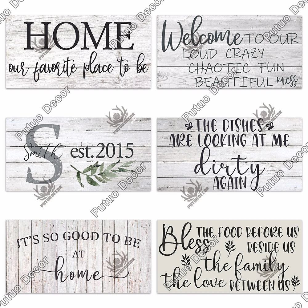 Personalized Wooden Family Sign for Home Wall Décor
