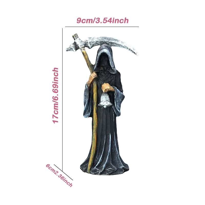Grim Reaper Resin Statue for Dark Home Decor