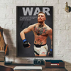 A framed canvas wall art print featuring Conor McGregor in a boxing pose against a dark background.