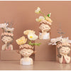 Resin Cartoon Girl Flower Planter