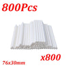800 pieces of white paper lollipop sticks measuring 76x30mm