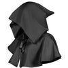 Black sheer chiffon cape with a tie closure for costume wear