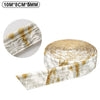 Roll of 3D self-adhesive wall trim border for home decor featuring a beige and gold leaf pattern