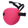 Pink adjustable 3D single eye patch for adults and kids with black straps