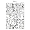 A grid of 30 temporary body art stickers featuring various floral and nature designs for waterproof application.