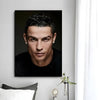 A portrait of Cristiano Ronaldo as a football legend, displayed as modern wall art print.