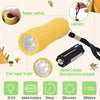 Yellow compact 9-LED pocket flashlight with a lanyard and battery holder for 3AAA batteries