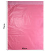 A rectangular pink plastic self-adhesive shipping pouch measuring 55cm by 40cm.