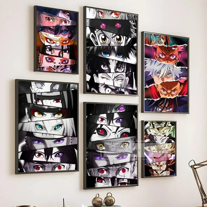 Japanese Anime Eyes Art Print – Nordic Style Wall Decor