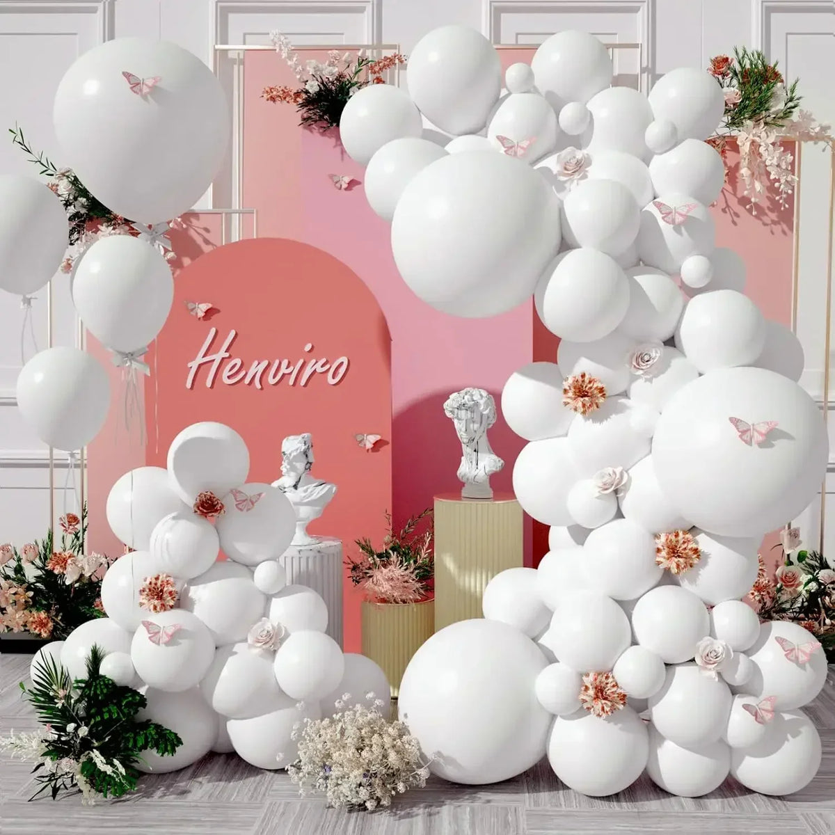 Matte White Balloon Variety Pack for Parties and Events