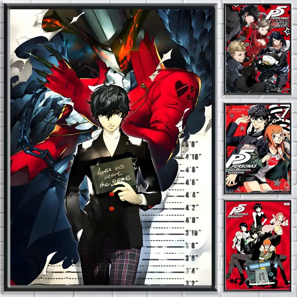 Persona 5 Classic Anime Poster - Self-Adhesive Wall Art