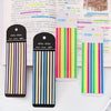 A collection of sticky strips and index tabs in various colors and designs for organization