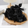 Artificial Black Roses with Long Stems for Gothic Home Decor