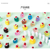 A collection of glow-in-the-dark duck figurines wearing Santa hats in various colors and shapes.