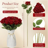 Realistic Velvet Artificial Roses – 20" Stems for Weddings & Home Décor
