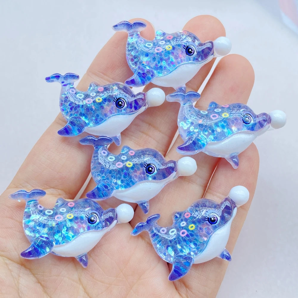 Cute Resin Ocean Animal Charms for Crafting & Accessories