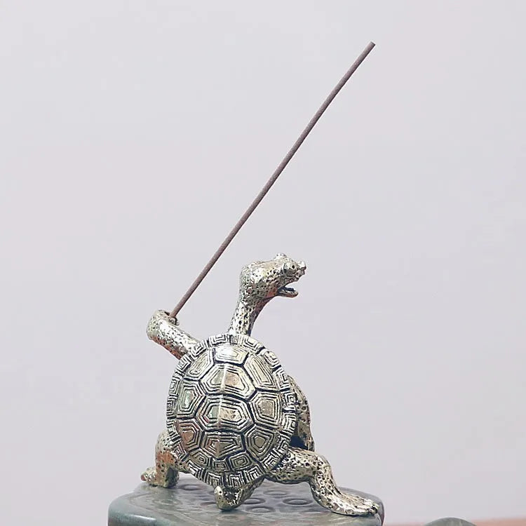 Vintage Bronze Turtle Incense Stick Holder
