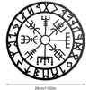 A black metal prayer cross wall art featuring intricate Christian symbols within a circular design.