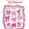 Pink glitter acrylic charms for DIY hairbows and crafts featuring a 'God says I am' design.
