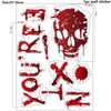 Halloween Bloodstain Sticker Set with Handprints, Footprints & Skulls