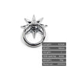 Solid Brass Star Pendant Cabinet Knob with Antique Finish