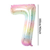 Pastel Rainbow Number Foil Balloon (40 inch)