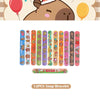 A set of 12PCS snap bracelets featuring cute capybara designs for birthday party decorations.