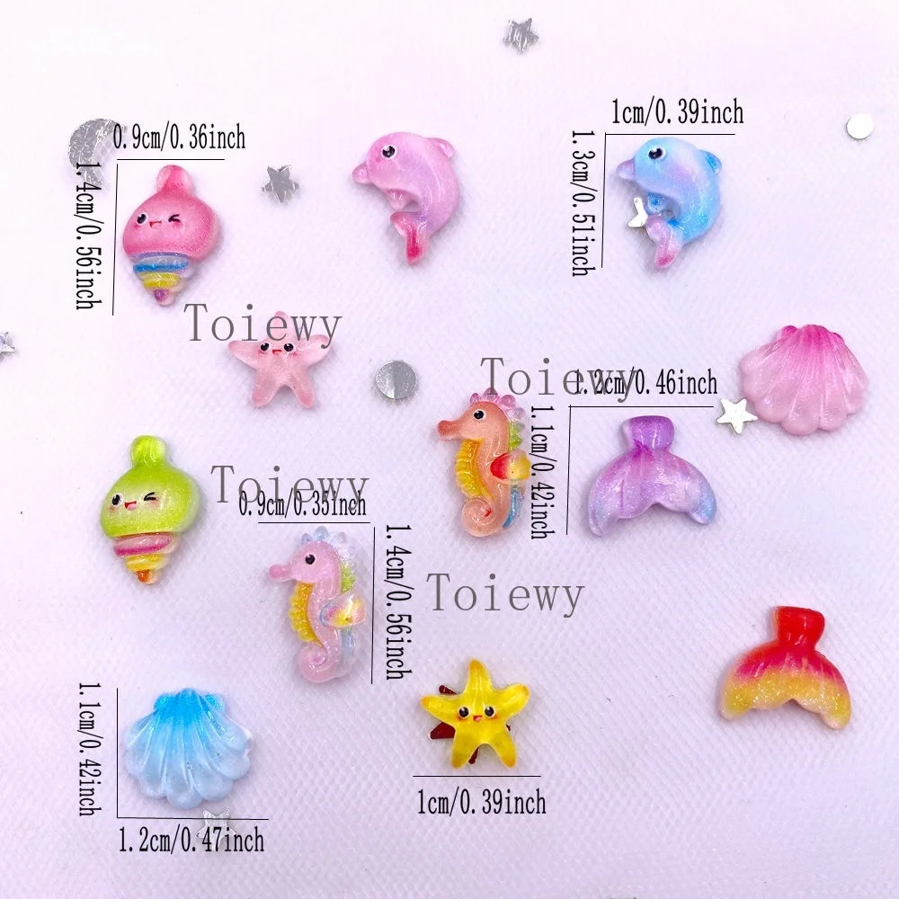 Ocean-Themed Resin Charms for Jewelry and Craft Projects