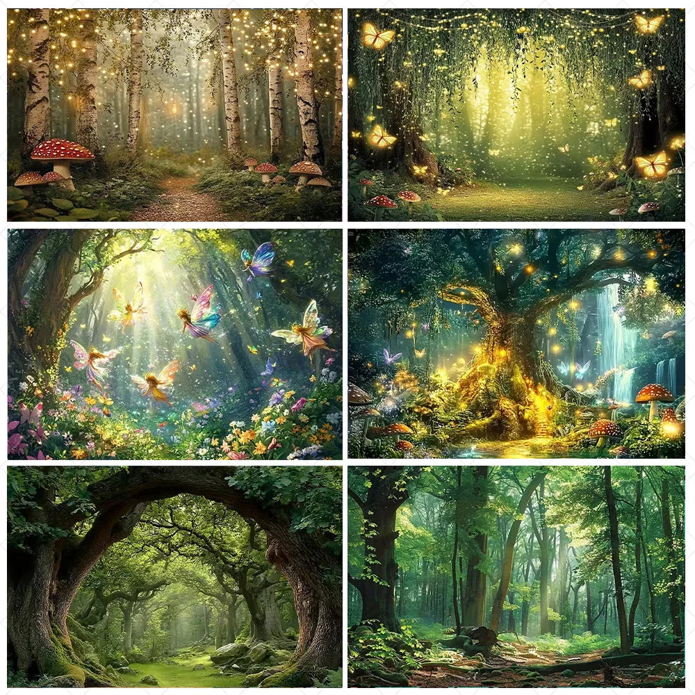 Enchanted Forest Birthday Party Photography Backdrop