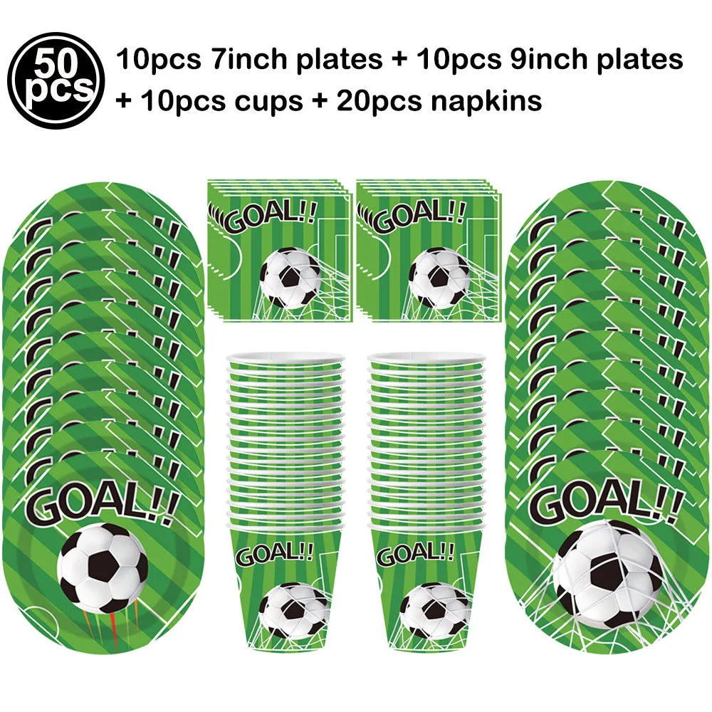 Soccer Party Disposable Tableware Set