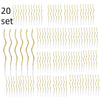 A set of 20 spiral birthday cake candles with star toppers.