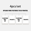 Four prints set for custom photo canvas prints