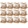 Wooden Tealight Candle Holders with Heart-Shaped Tags — Wedding & Baby Shower Favors