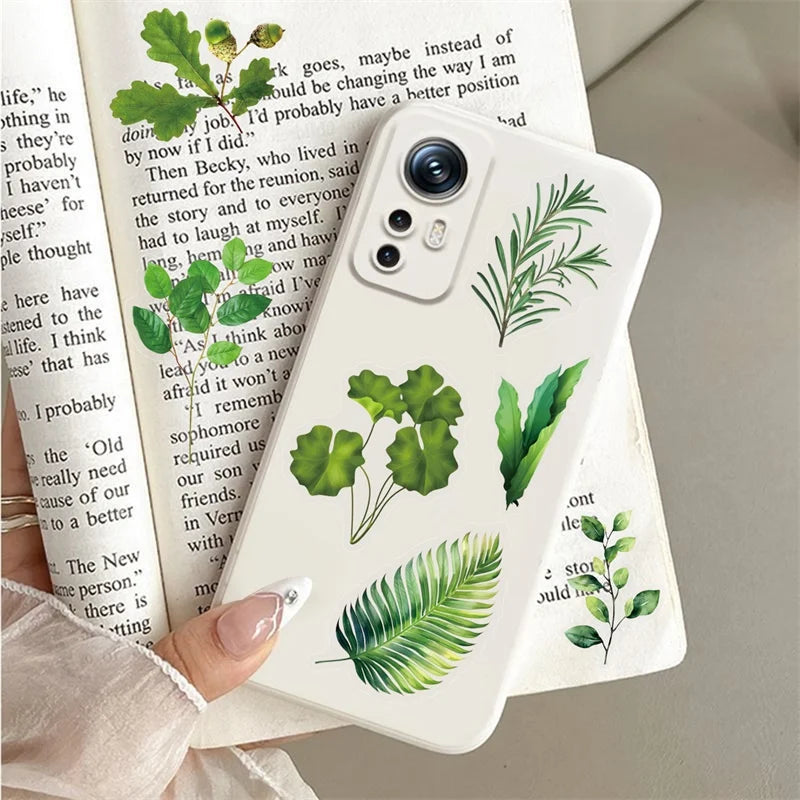 Green Leaf PET Stickers for Scrapbooking and Journaling (50 Pack)