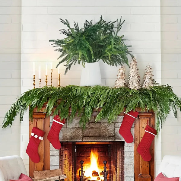 Artificial Norfolk Pine Branches – Realistic Evergreen Stems for Indoor Decor