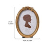 Antique Gilded Resin Photo Frame with Ornate Relief Design