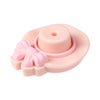Pink silicone plant beads shaped like a flower for jewelry making and DIY crafts