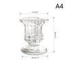 Elegant Nordic glass candle holder or candlestick with a flared top and pedestal base