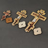Handcrafted Wooden Orthodox Crucifix Desk Display