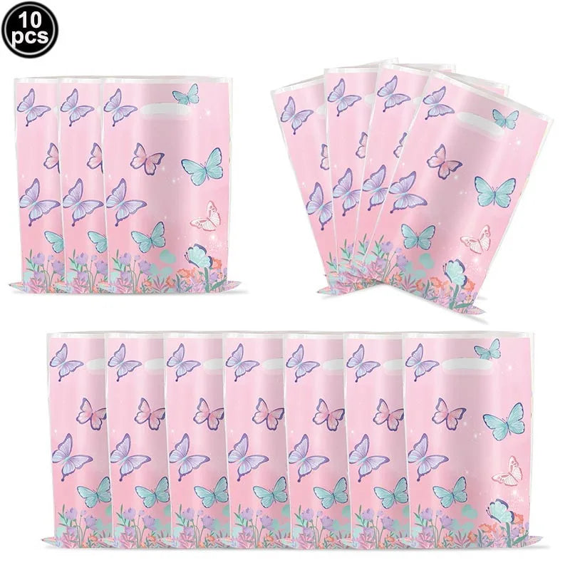 Butterfly Party Supplies Disposable Tableware Set for Birthday & Baby Shower
