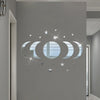 20-Piece Acrylic Moon & Star Wall Decals with 3D Mirror Finish