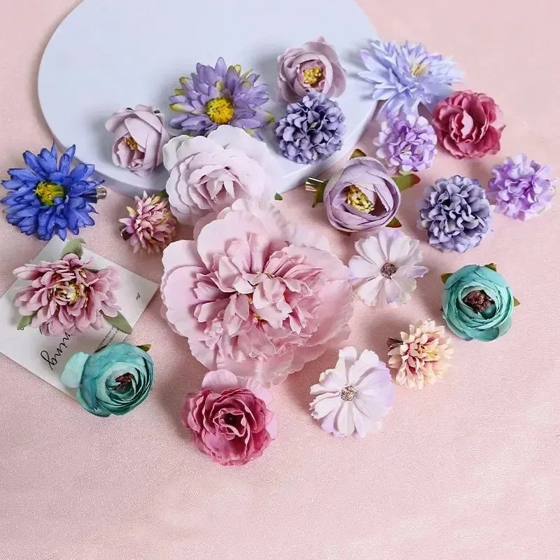 Mixed Silk Rose Artificial Flowers for Home & Wedding Decor