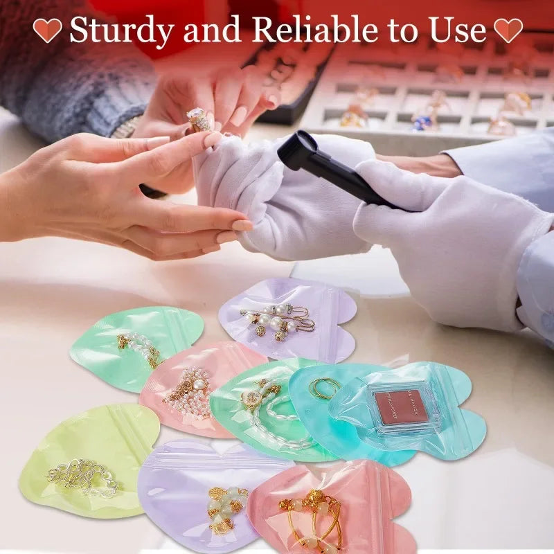 Heart-Shaped PVC Jewelry Storage Pouch