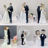 Resin Bride and Groom Cake Topper Figurine Set